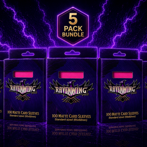 Standard Pink Ravenwing Sleeves (5pk-V4)